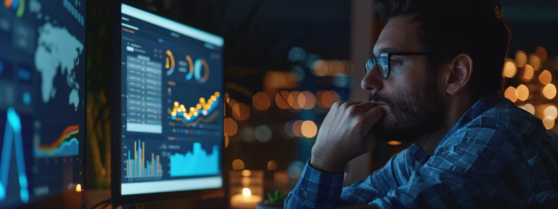 marketers analyzing graphs and charts showing the evolution of facebook advertising costs.